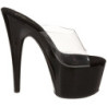 Nero Trasparente 18 cm ADORE-701 Plateau Mules Alte