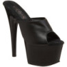 Nero Pelle 18 cm ADORE-701 Plateau Mules Alte