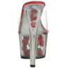 Rosso Trasparente 18 cm ADORE-701FL Plateau Mules Alte