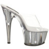 Argento 18 cm ADORE-701G Brillare Plateau Mules Alte
