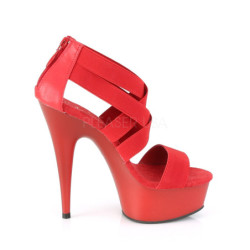 Rosso banda elasticizzata 15 cm DELIGHT-669 scarpe da donna pleaser