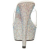 Argento Strass Cristallo 15,5 cm BEJEWELED-601DM Plateau Mules Scarpe