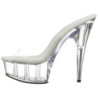 Trasparente 15,5 cm Pleaser DELIGHT-601 Plateau Mules Scarpe