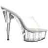 Trasparente 15,5 cm Pleaser DELIGHT-601 Plateau Mules Scarpe