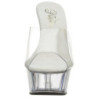 Trasparente 15,5 cm Pleaser DELIGHT-601 Plateau Mules Scarpe