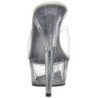 Trasparente 15,5 cm Pleaser DELIGHT-601 Plateau Mules Scarpe