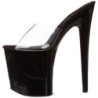 Nero Trasparente 20 cm FLAMINGO-801 Pantofole Tacco Alto Donna