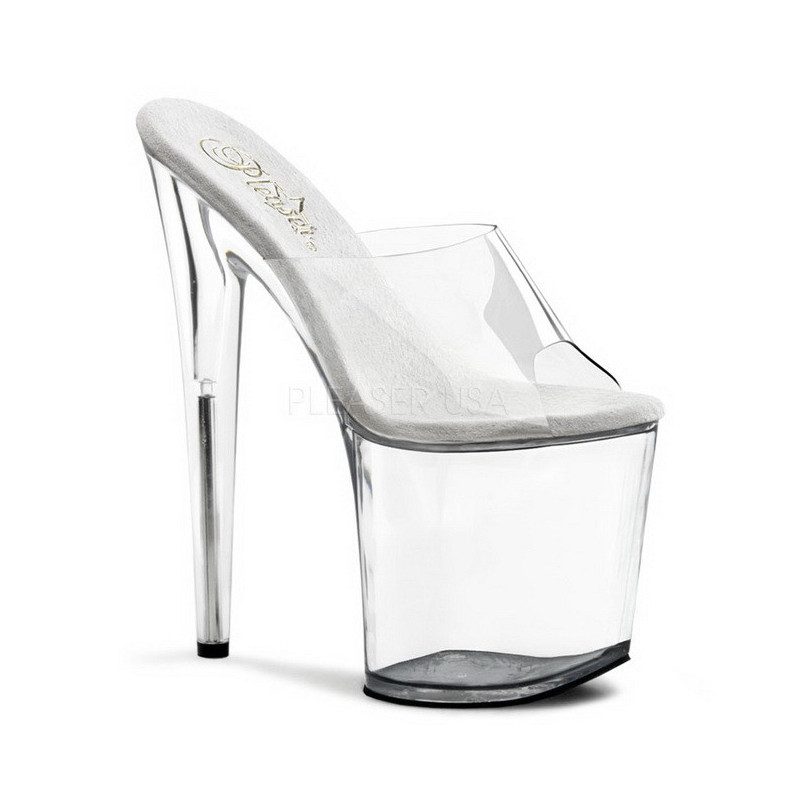 Trasparente 20 cm FLAMINGO-801 Pantofole Tacco Alto Donna