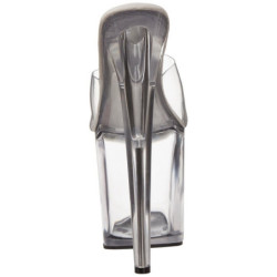 Trasparente 20 cm FLAMINGO-801 Pantofole Tacco Alto Donna