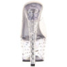 Trasparente Strass Platform 18 cm STARDUST-701 Ciabattina Tacchi Alti