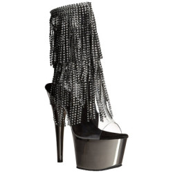 Grigio 18 cm ADORE-1017RSF stivaletti con frange donna tacco alto