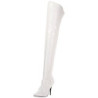 Bianco Vernice 13 cm SEDUCE-3000 stivali overknee tacco alto