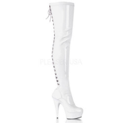 Bianco Verniciato 15,5 cm DELIGHT-3063 Plateau Stivali Alti