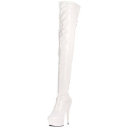 Bianco Verniciato 15,5 cm DELIGHT-3063 Plateau Stivali Alti