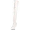 Bianco Verniciato 15,5 cm DELIGHT-3063 Plateau Stivali Alti