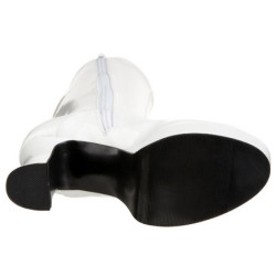 Stivali anni 70 vernice bianchi 13 cm disco abba stivali plateau e tacchetti