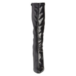 Stivali in vegane nera 13 cm SEDUCE-2000 stivali tacchi a spillo con punta