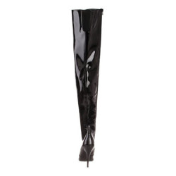 Nero Vernice 13 cm SEDUCE-3010 stivali overknee tacco alto