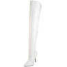 Bianco Vernice 13 cm SEDUCE-3010 stivali overknee tacco alto