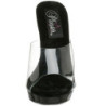 Nero Trasparente 13 cm Fabulicious LIP-101 Plateau Mules Tacco Alto