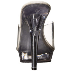 Trasparente 13 cm Fabulicious LIP-101 Plateau Mules Tacco Alto