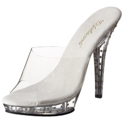 Trasparente Strass Platform 13 cm LIP-101SDT Ciabattina Tacchi Alti