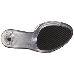 Nero Trasparente 14 cm COCKTAIL-501 Plateau Mules Tacco Alto