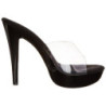 Trasparente Nero 14 cm COCKTAIL-501 Plateau Mules Alto