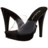 Trasparente Nero 14 cm COCKTAIL-501 Plateau Mules Alto