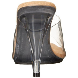 Marrone Trasparente 11 cm CARESS-401 Plateau Ciabattina Tacchi Alti