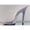 Trasparente 13 cm LIP-101DM Mules Strass Altissimi