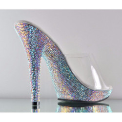 Trasparente 13 cm LIP-101DM Mules Strass Altissimi