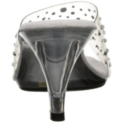 Trasparente 8 cm BELLE-301RS Mules Strass Altissimi