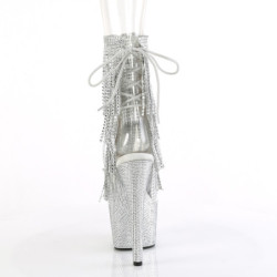 BEJ-1017RSF-7 - 18 cm pleaser stivaletti tacco alto plateau strass trasparenti