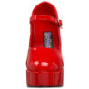 Rosso Vernice 11 cm MARYJANE-50 Mary Jane Plateau Scarpe Décolleté