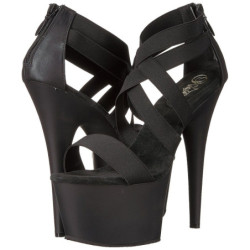 Nero Elastico 18 cm ADORE-769 Plateau Sandali Tacco Altissimo