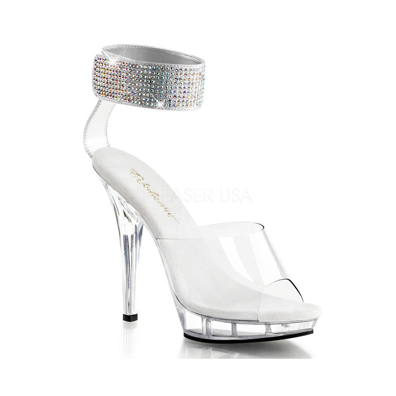 Trasparente Strass 13 cm LIP-142 Plateau Sandali Tacco Altissimo