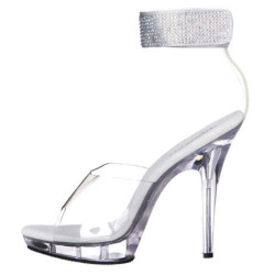Trasparente Strass 13 cm LIP-142 Plateau Sandali Tacco Altissimo