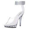 Trasparente Strass 13 cm LIP-142 Plateau Sandali Tacco Altissimo