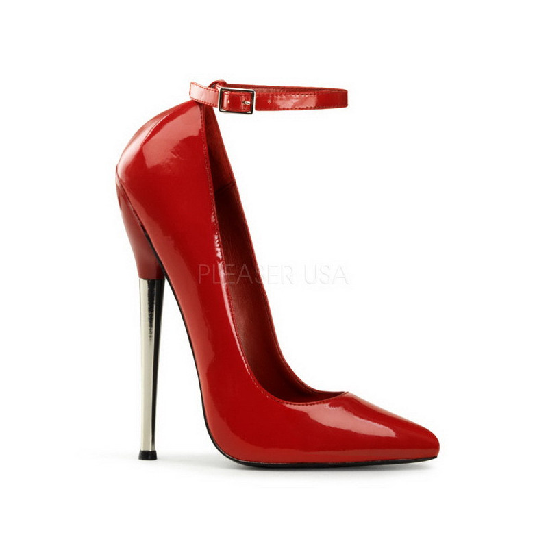 Rosso Vernice 16 cm DAGGER-12 Fetish Scarpe Décolleté