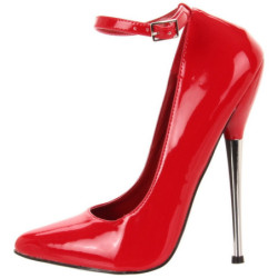 Rosso Vernice 16 cm DAGGER-12 Fetish Scarpe Décolleté