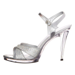 Argento Scintillare 12 cm FLAIR-419G Sandali Donna con Tacco