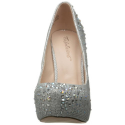 Argento Strass Cristallo 13 cm DESTINY-06R Plateau Scarpe Décolleté