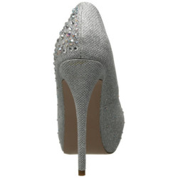 Argento Strass Cristallo 13 cm DESTINY-06R Plateau Scarpe Décolleté