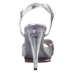 Argento Scintillare 12 cm FLAIR-419G scarpe tacco alto numeri grandi per uomo