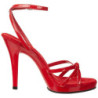 Rosso Vernice 12 cm FLAIR-436 scarpe tacco alto numeri grandi per uomo