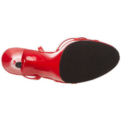 Rosso Vernice 12 cm FLAIR-436 scarpe tacco alto numeri grandi per uomo