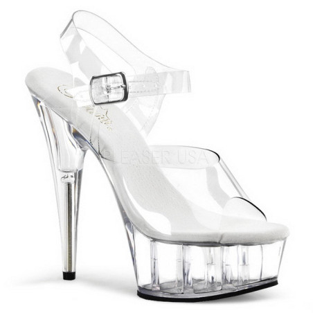 Trasparente 15 cm Pleaser DELIGHT-608 scarpe da cubista e spogliarellista