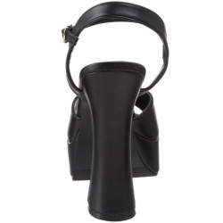 Nero Ecopelle 13 cm DOLLY-09 scarpe tacco alto numeri grandi per uomo