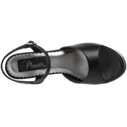 Nero Ecopelle 13 cm DOLLY-09 scarpe tacco alto numeri grandi per uomo